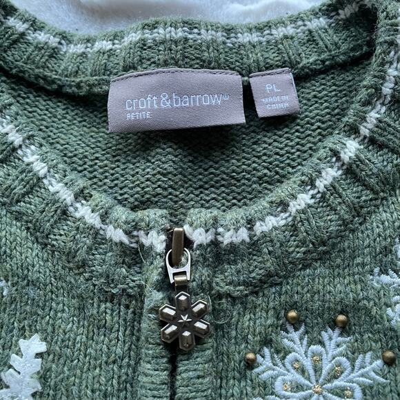 🔥Croft & Barrow Snowflakes Winter Core Holiday Christmas Ugly Knitted Sweater - Picture 8 of 14